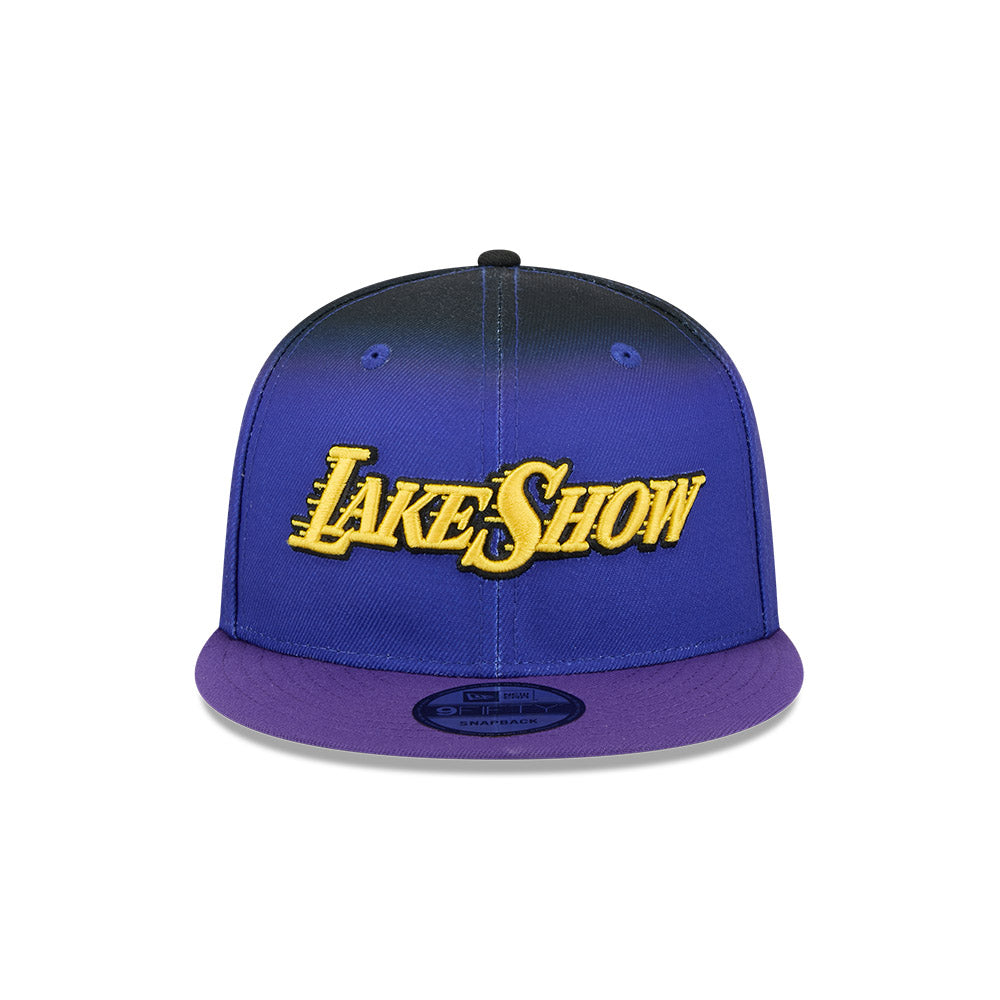 LA Lakers Youth Kids Hat - JR NBA 2024-2025 City Edition Blue Purple 9Fifty Snapback Cap - New Era